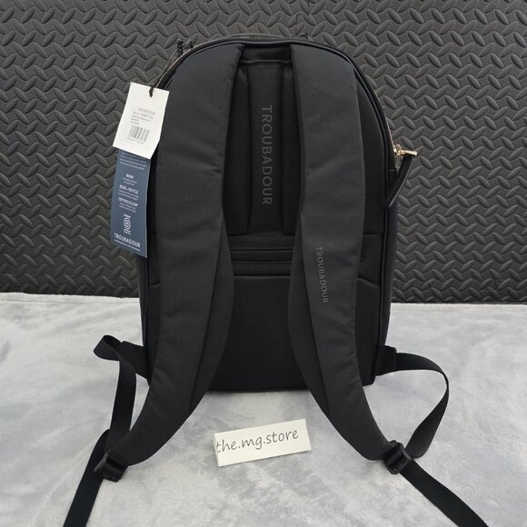 Troubadour Momentum Travel Business Backpack 13L Black, Gold Hardware NWT - Picture 7 of 15